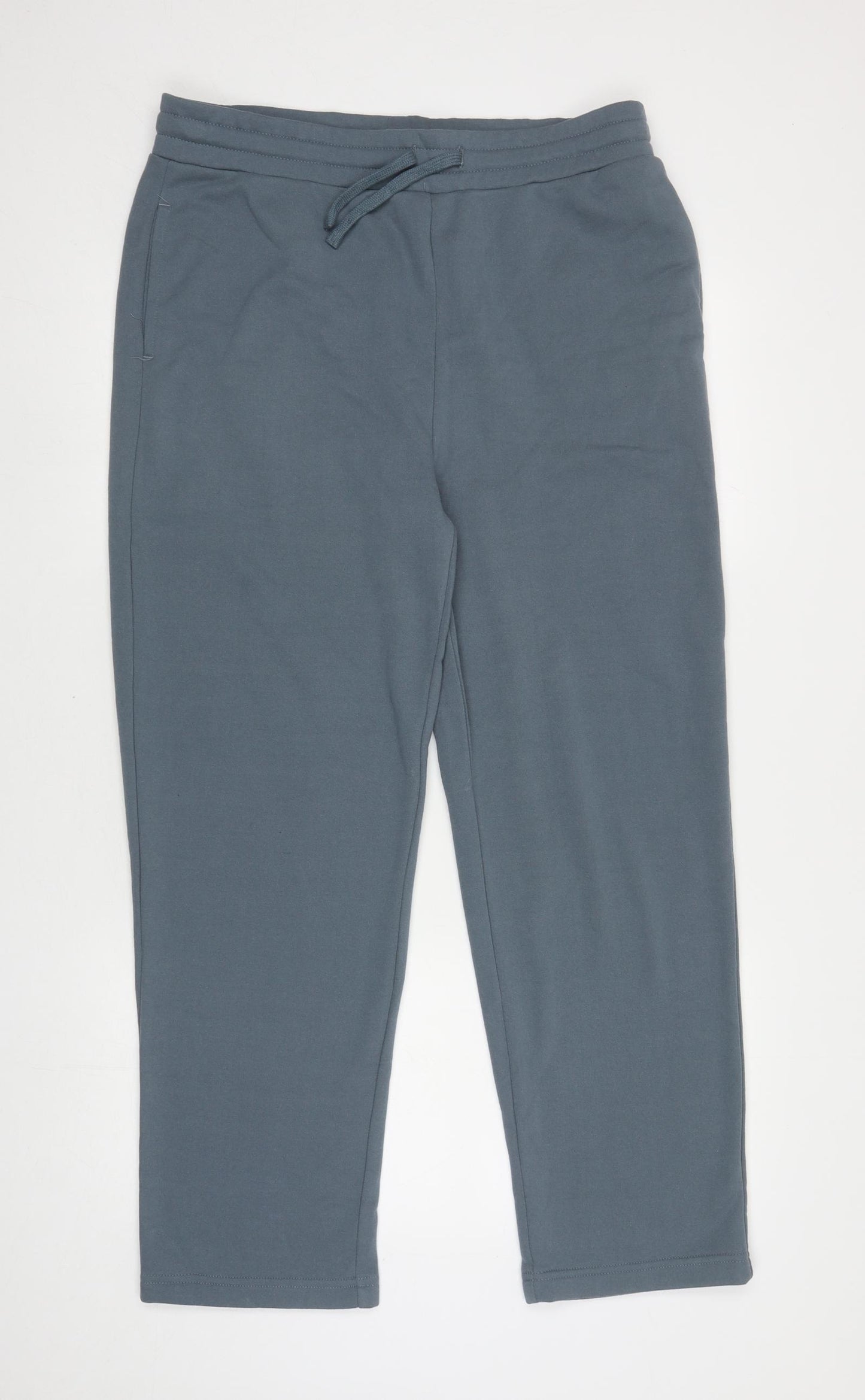 Primark Womens Grey Cotton Jogger Trousers Size L L28.5 in Regular Drawstring