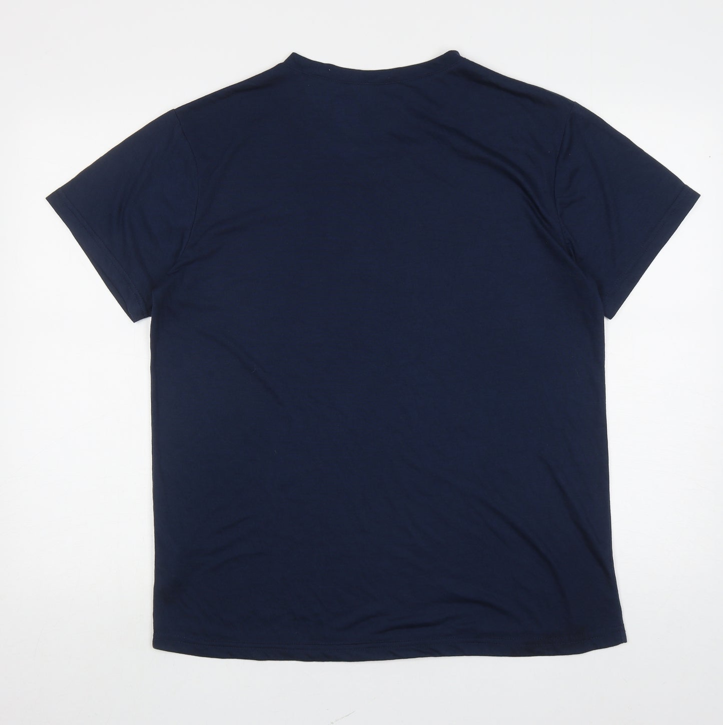 Lee Cooper Mens Blue Polyester T-Shirt Size L V-Neck