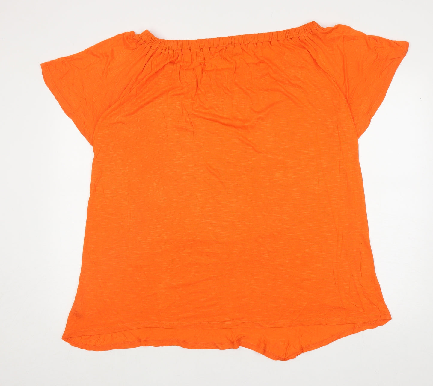 George Womens Orange Viscose Tunic T-Shirt Size 22 Off the Shoulder