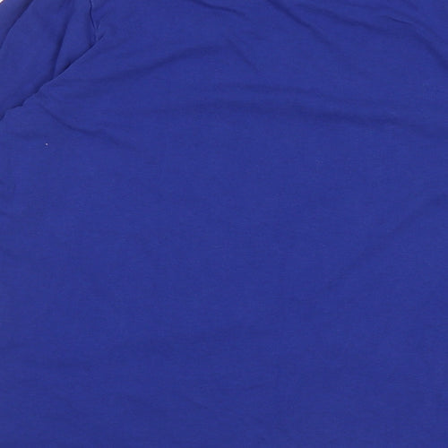 George Boys Blue Cotton Basic T-Shirt Size 10-11 Years Round Neck Pullover - Football