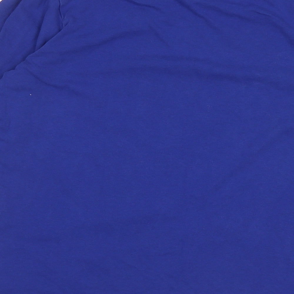George Boys Blue Cotton Basic T-Shirt Size 10-11 Years Round Neck Pullover - Football