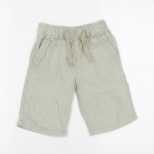 NEXT Boys Beige Cotton Cargo Shorts Size 5 Years L8 in Regular Drawstring
