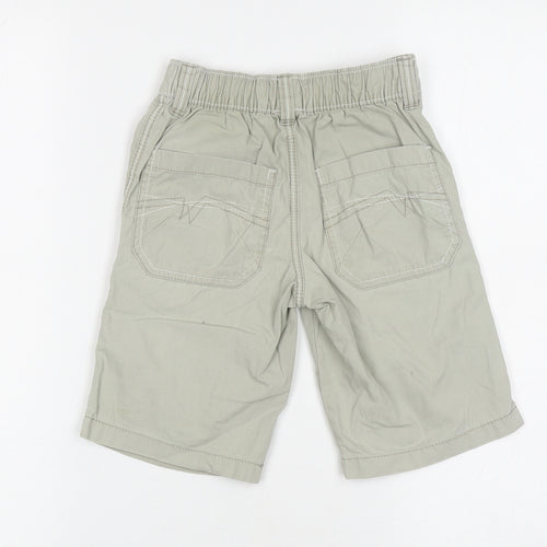 NEXT Boys Beige Cotton Cargo Shorts Size 5 Years L8 in Regular Drawstring