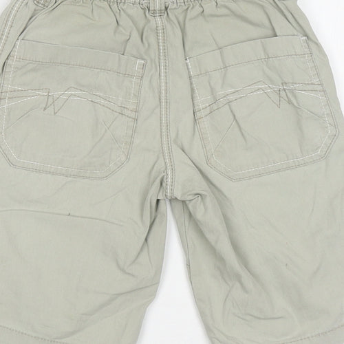 NEXT Boys Beige Cotton Cargo Shorts Size 5 Years L8 in Regular Drawstring