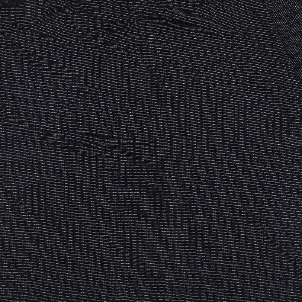 Marks and Spencer Mens Blue Geometric Cotton Polo Size XL Collared Pullover