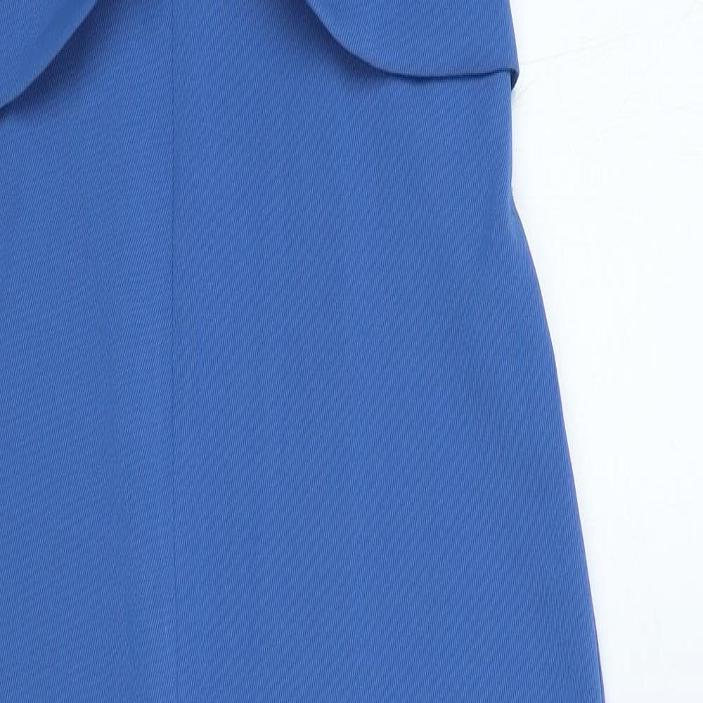 MNG Womens Blue Polyester Jumpsuit One-Piece Size 14 Zip