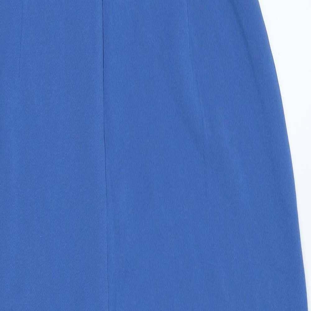 MNG Womens Blue Polyester Jumpsuit One-Piece Size 14 Zip
