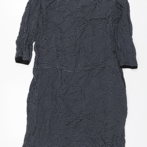 Minus Womens Black Geometric Polyester Jumper Dress Size S Round Neck Pullover
