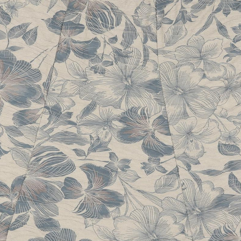 Bonmarché Womens Beige Floral Viscose A-Line Skirt Size 16