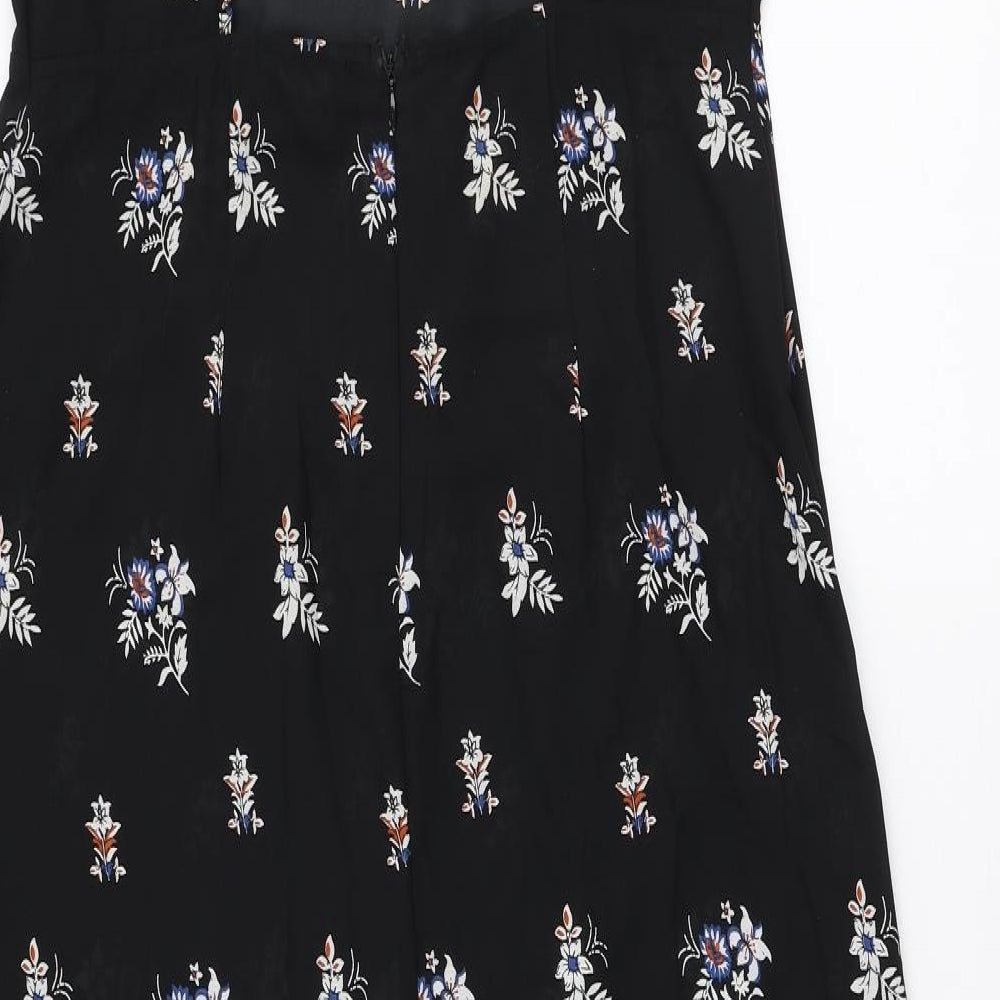 Atmosphere Womens Black Floral Viscose Maxi Size 18 Halter Zip