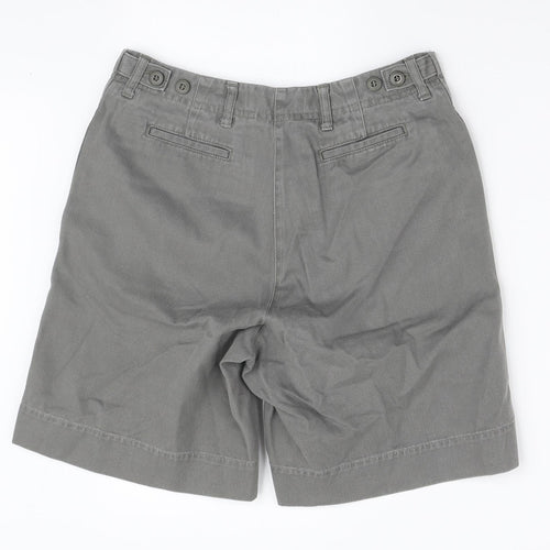 Cape Union Mart Womens Grey Cotton Boyfriend Shorts Size 8 L7 in Regular Zip