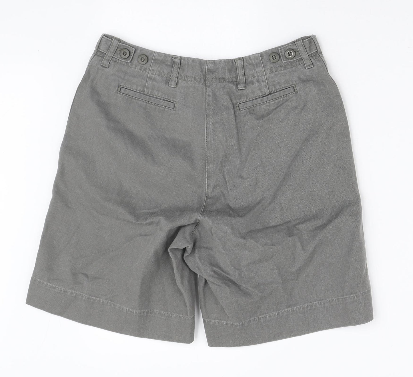 Cape Union Mart Womens Grey Cotton Boyfriend Shorts Size 8 L7 in Regular Zip