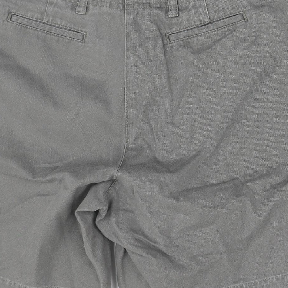 Cape Union Mart Womens Grey Cotton Boyfriend Shorts Size 8 L7 in Regular Zip