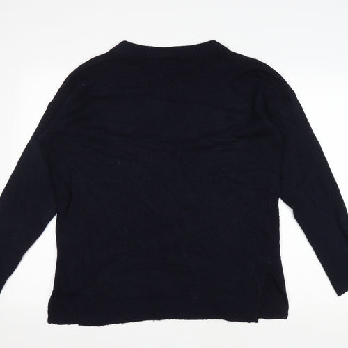 Gap Mens Blue Round Neck Acrylic Pullover Jumper Size S