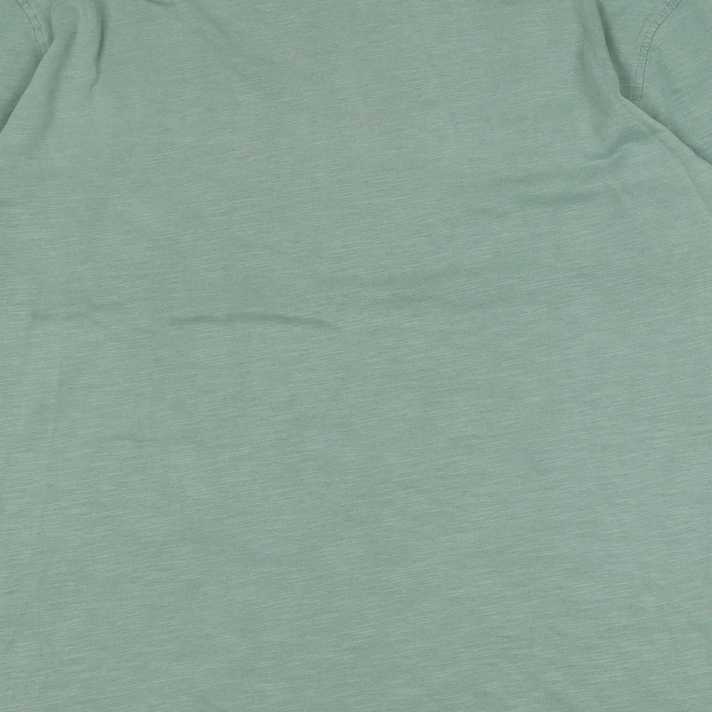 F&F Mens Green Cotton T-Shirt Size M Round Neck - Portland Athletics
