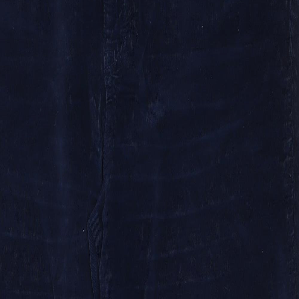 Khost Womens Blue Cotton Trousers Size 18 L27 in Regular Zip