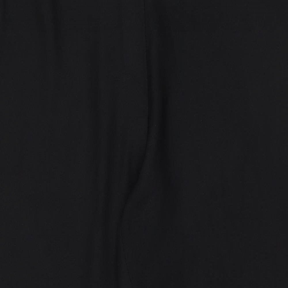 Marks and Spencer Womens Black Polyester Trousers Size 20 L27 in Regular Zip