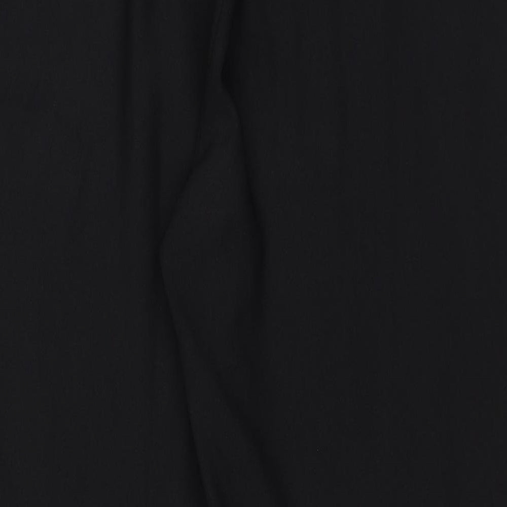 Marks and Spencer Womens Black Polyester Trousers Size 20 L27 in Regular Zip