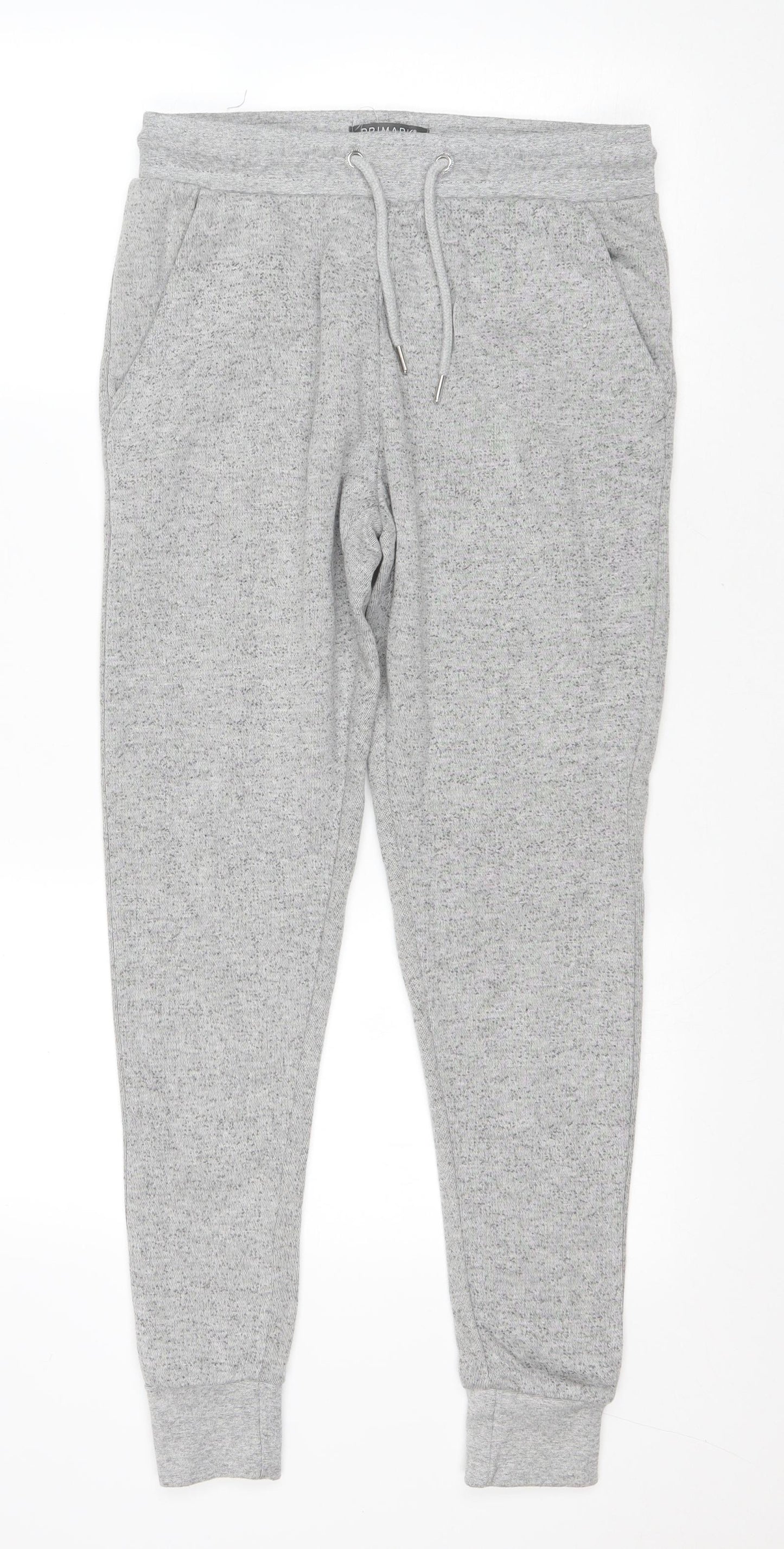 Primark Womens Grey Cotton Sweatpants Trousers Size S L28.5 in Regular Drawstring