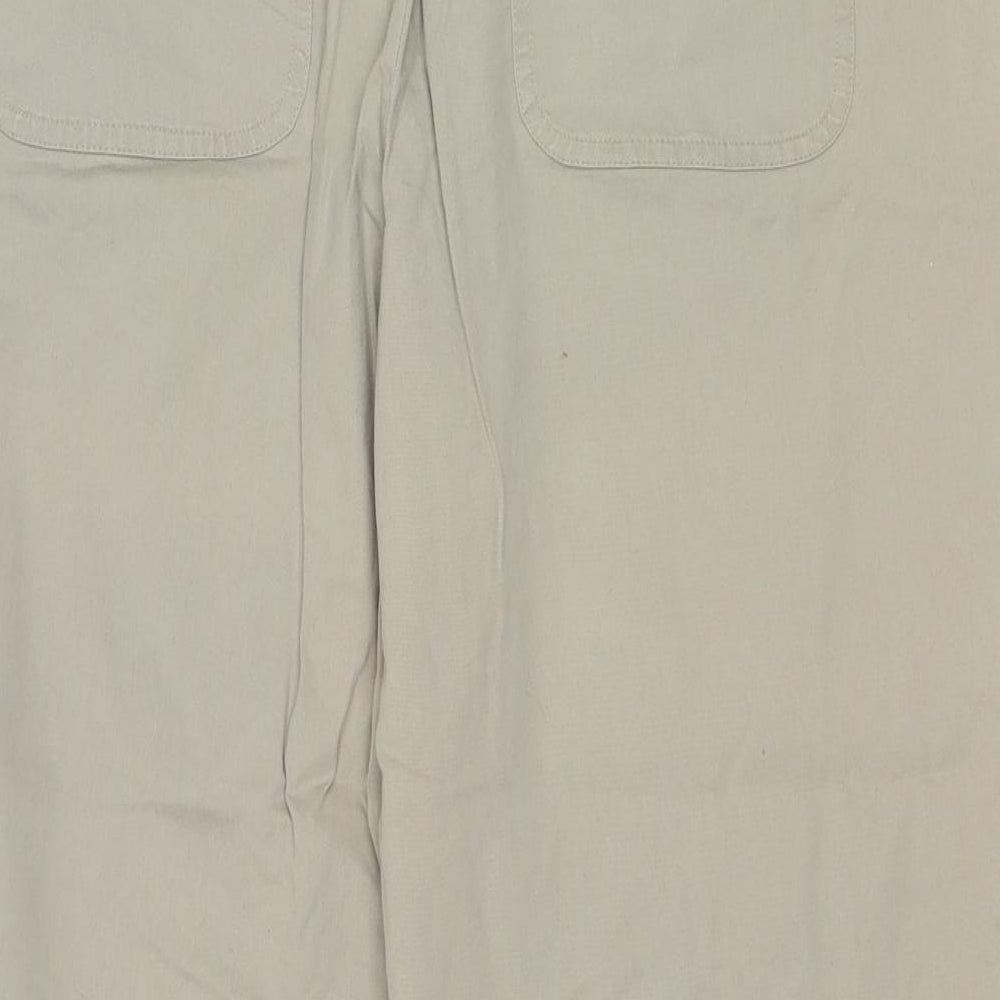 NEXT Womens Green Cotton Cut-Off Shorts Size 18 L20 in Regular Zip