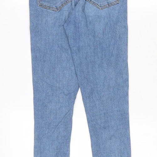 Topshop Womens Blue Cotton Skinny Jeans Size 28 in L27 in Regular Zip