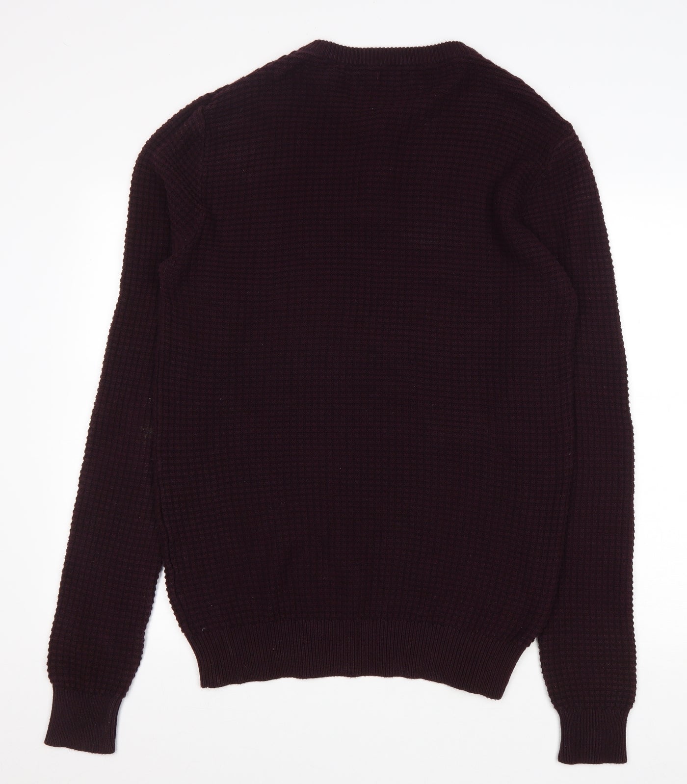 Brave Soul Mens Purple Round Neck Cotton Pullover Jumper Size L