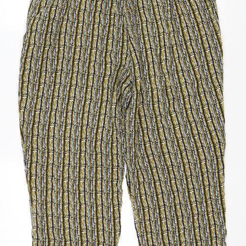 Matal Womens Yellow Geometric Viscose Culotte Shorts Size 16 L20 in Regular Drawstring