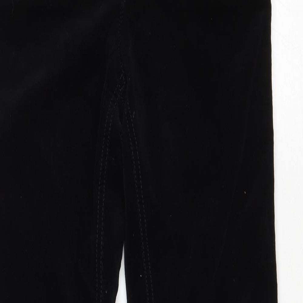 NEXT Womens Black Cotton Bootcut Jeans Size 6 L30 in Regular Zip