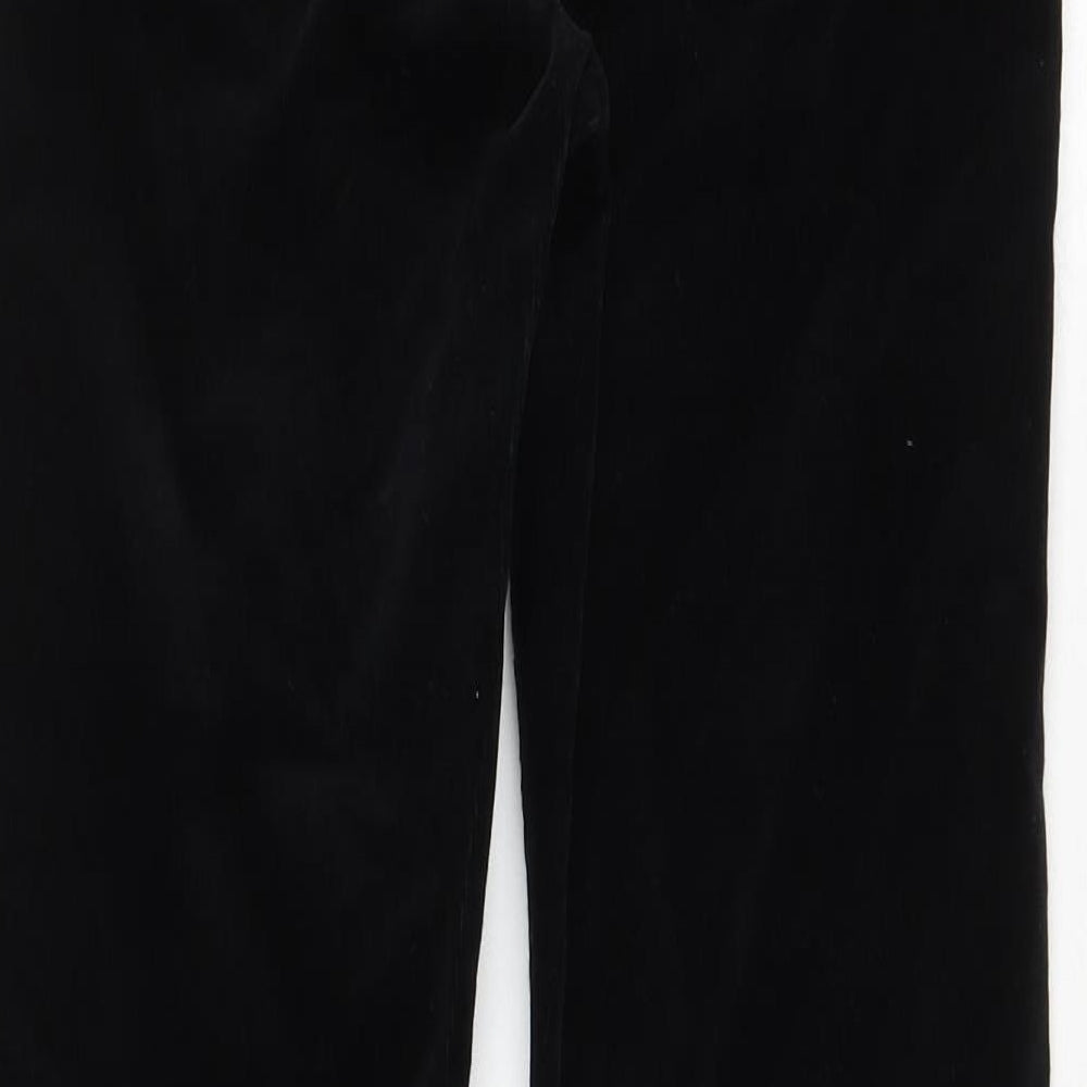 NEXT Womens Black Cotton Bootcut Jeans Size 6 L30 in Regular Zip