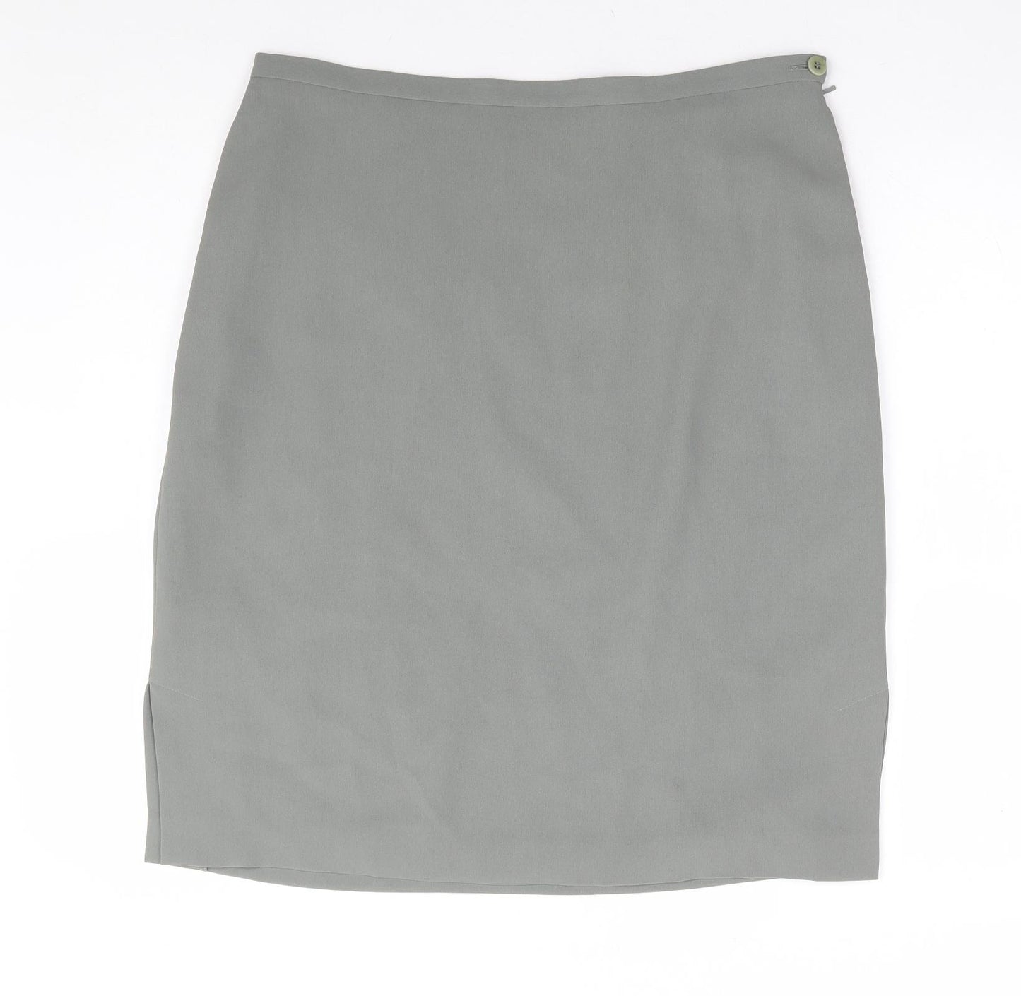 Planet Womens Green Polyester Straight & Pencil Skirt Size 16 Zip