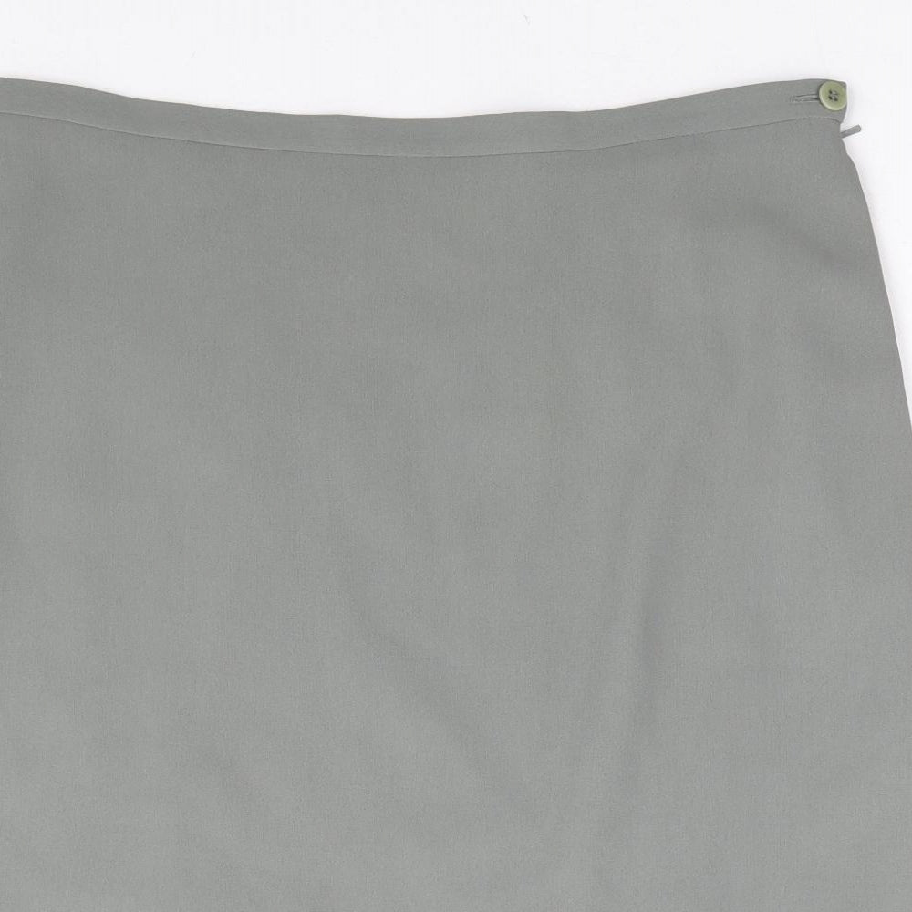 Planet Womens Green Polyester Straight & Pencil Skirt Size 16 Zip