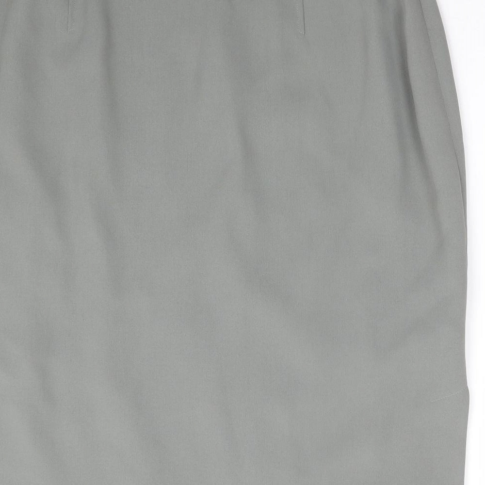 Planet Womens Green Polyester Straight & Pencil Skirt Size 16 Zip