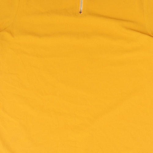 Louche Womens Yellow Polyester Basic T-Shirt Size 10 Round Neck