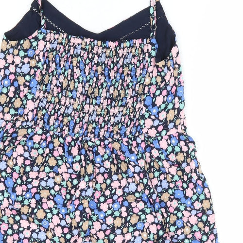 Marks and Spencer Womens Multicoloured Floral Polyester Camisole Blouse Size 6 V-Neck - Shirred Back