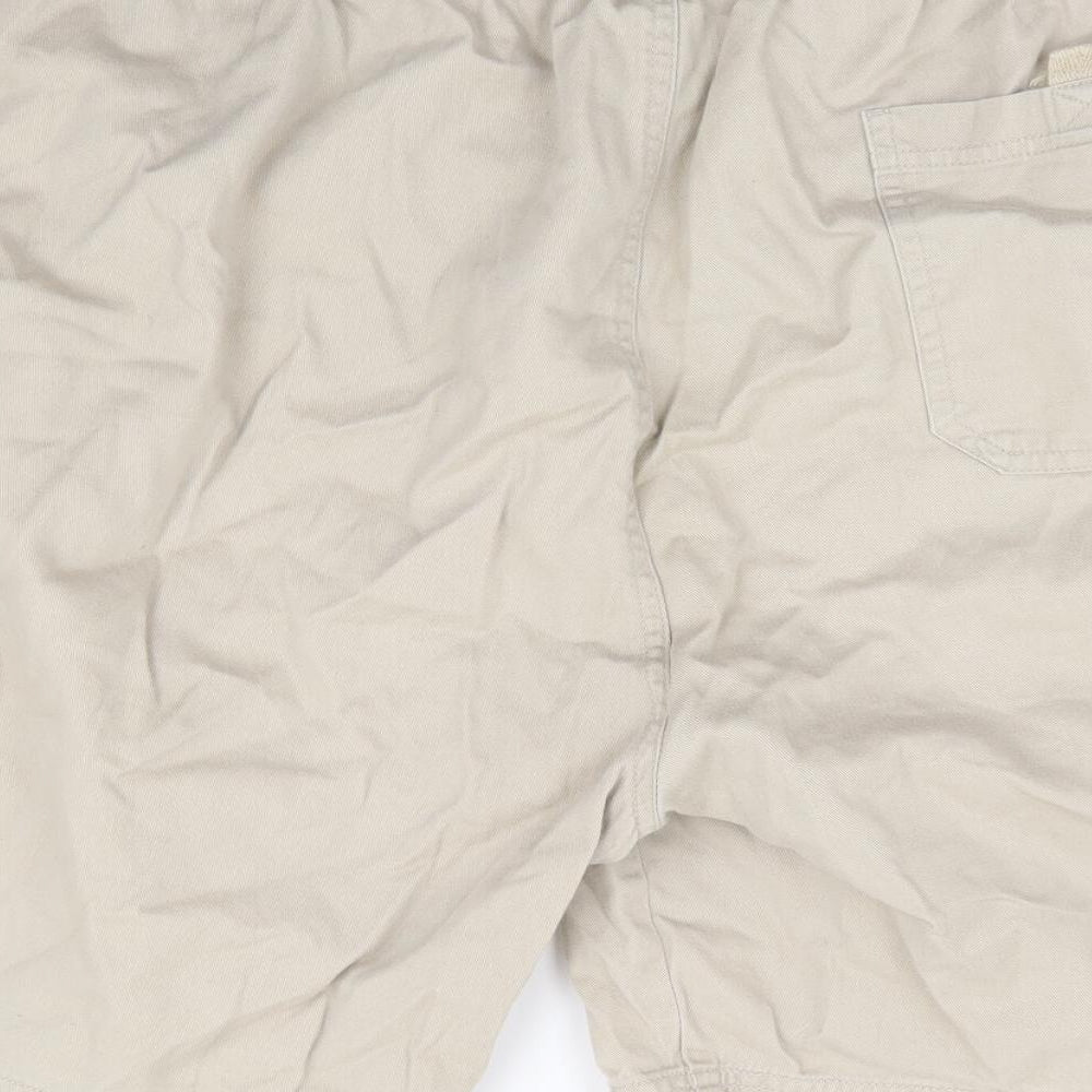 George Mens Beige Cotton Chino Shorts Size XL L11 in Regular Drawstring