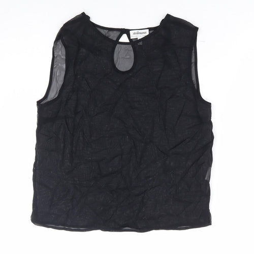 Steilmann Womens Black Polyester Basic Tank Size 12 Round Neck