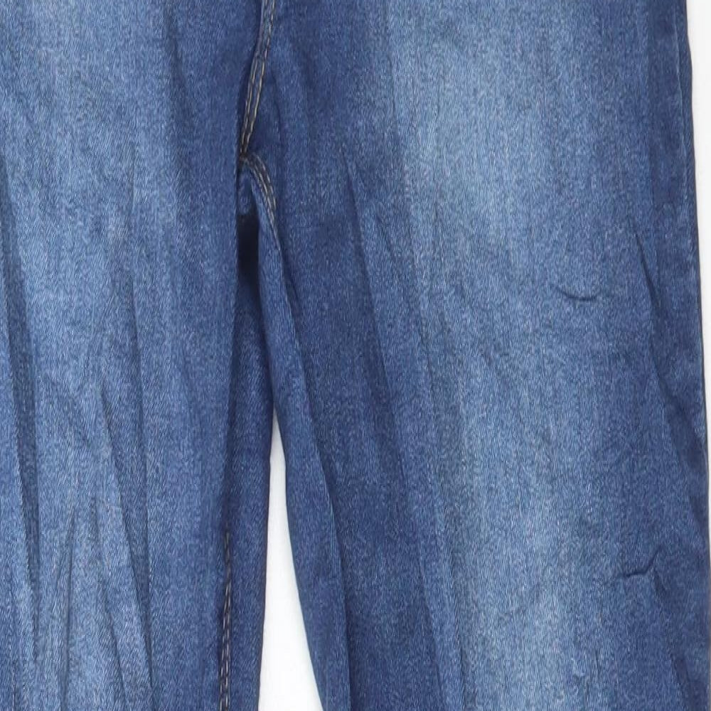 Denim & Co. Boys Blue Cotton Skinny Jeans Size 12-13 Years Regular Button