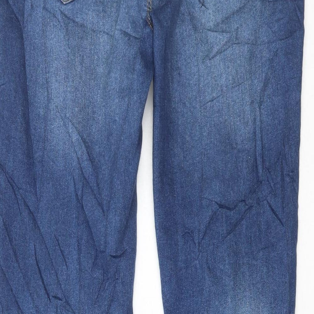 Denim & Co. Boys Blue Cotton Skinny Jeans Size 12-13 Years Regular Button