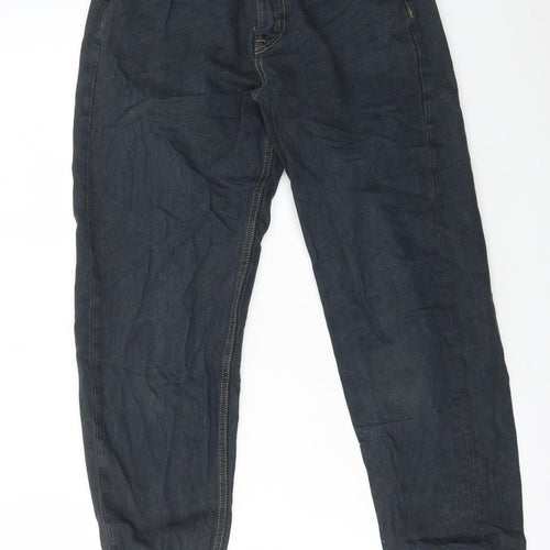 Preworn Mens Blue Cotton Straight Jeans Size 26 in L28 in Regular Button