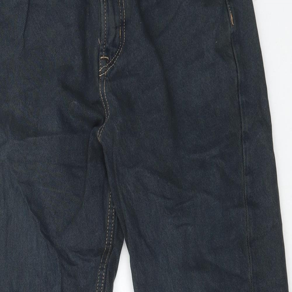 Preworn Mens Blue Cotton Straight Jeans Size 26 in L28 in Regular Button
