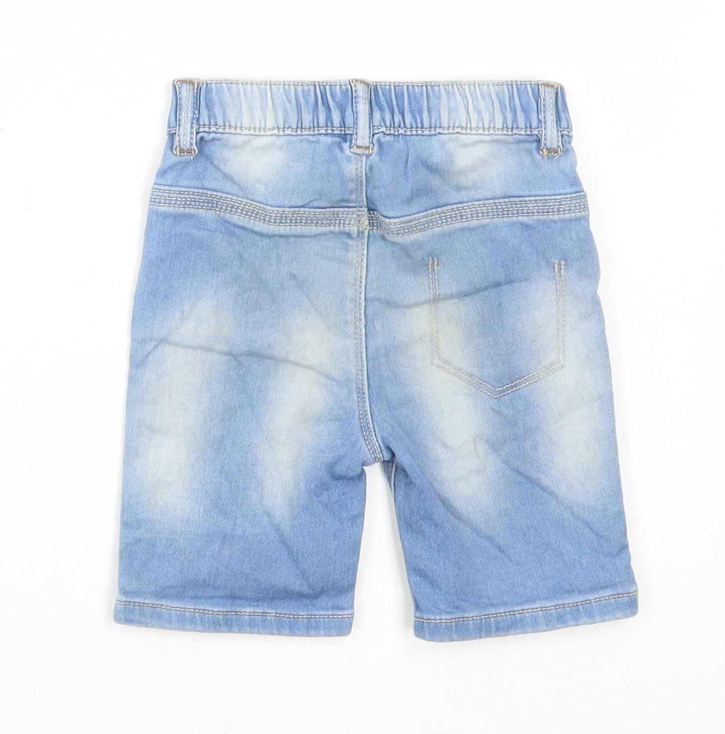 Nutmeg Boys Blue Cotton Cropped Jeans Size 18-24 Months Button