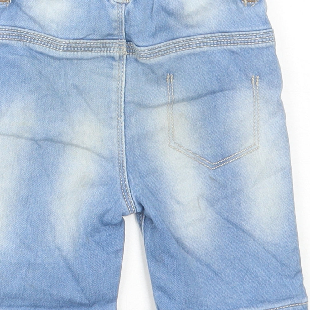 Nutmeg Boys Blue Cotton Cropped Jeans Size 18-24 Months Button