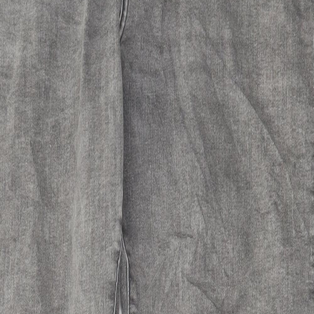Easy Denim Womens Grey Cotton Skinny Jeans Size 32 in L30 in Regular Button