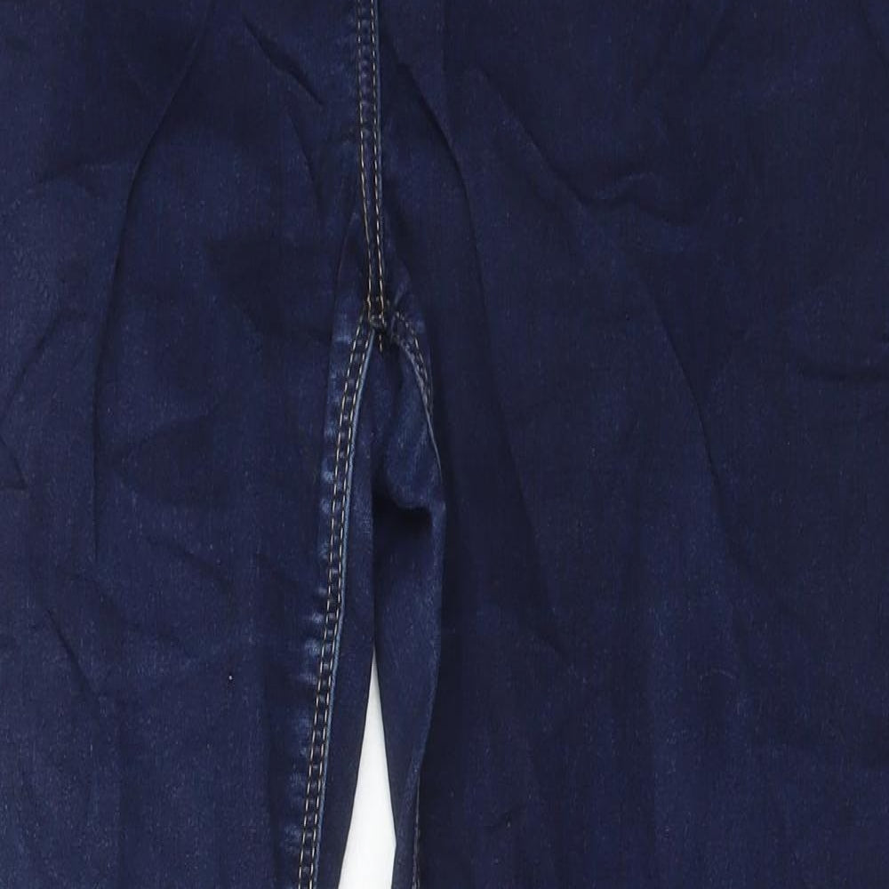 Wallis Womens Blue Cotton Skinny Jeans Size 16 L30 in Regular Button