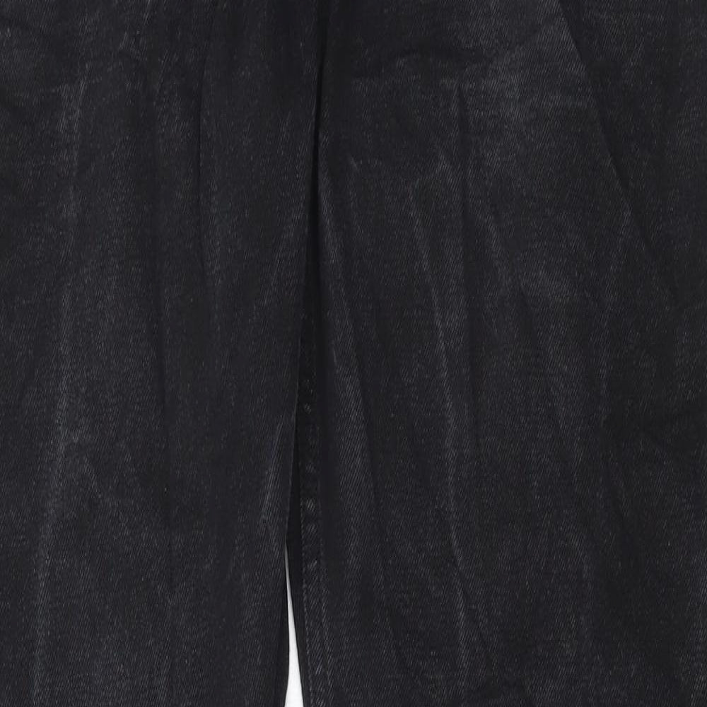 Firetrap Mens Black Cotton Straight Jeans Size 34 in L34 in Regular Button