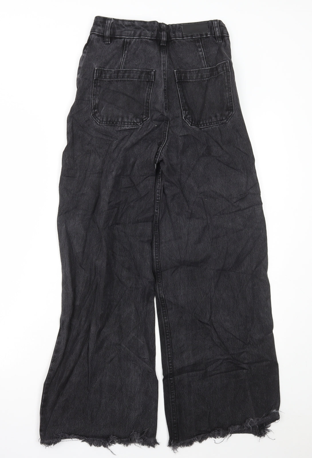 MNG Denim Womens Black Cotton Flared Jeans Size 6 L28 in Regular Button