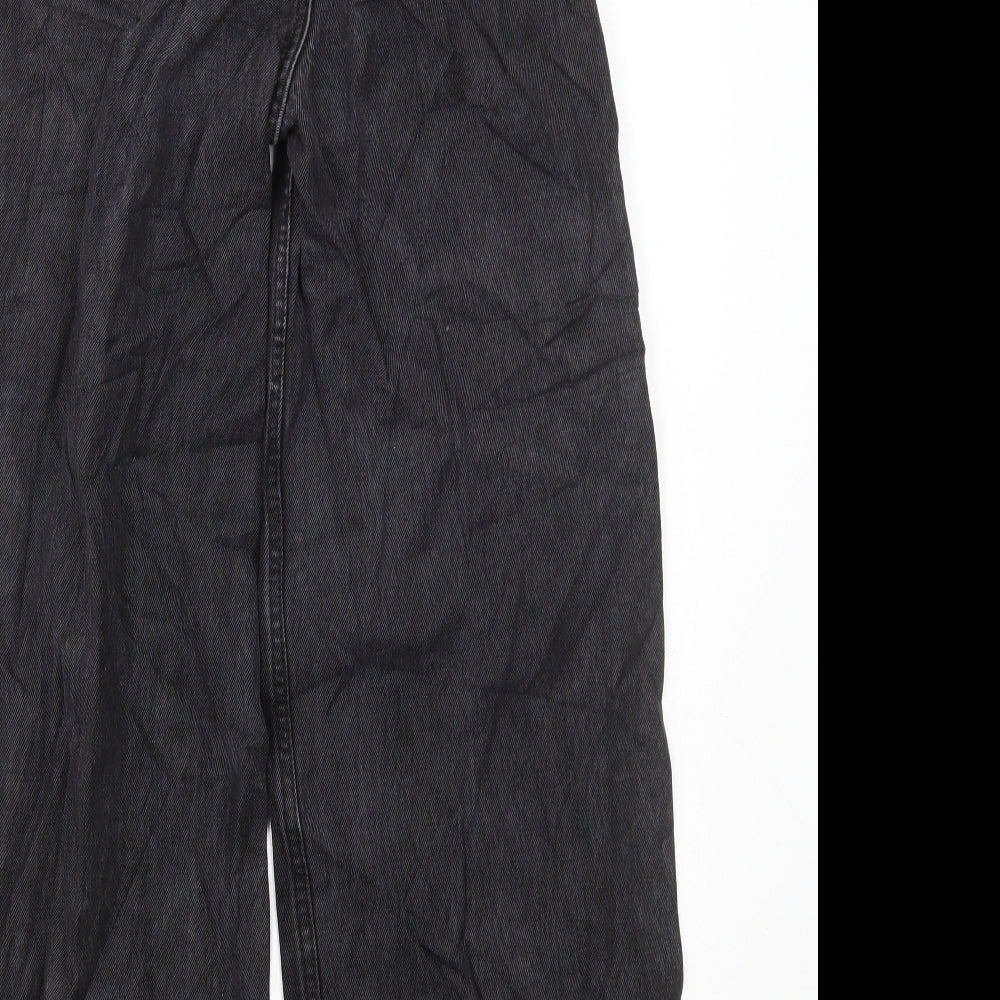 MNG Denim Womens Black Cotton Flared Jeans Size 6 L28 in Regular Button