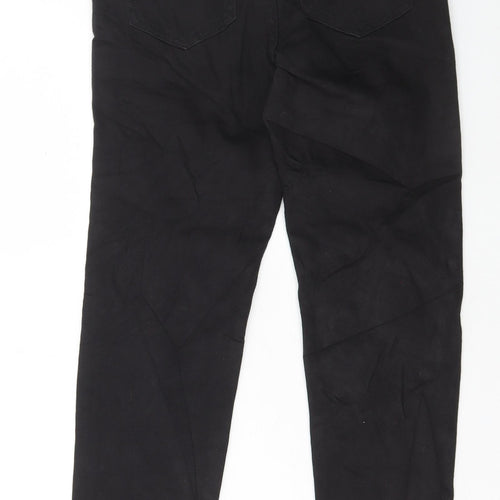 Marks and Spencer Womens Black Cotton Skinny Jeans Size 8 L28 in Regular Button