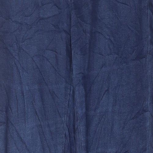 Marks and Spencer Womens Blue Cotton Skinny Jeans Size 10 L30 in Regular Button