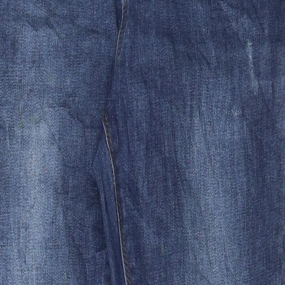 Denim & Co. Womens Blue Cotton Skinny Jeans Size 12 L27 in Regular Button